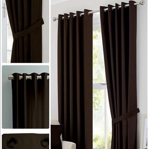 Pier One Curtains - Dark Brown- Very Nice